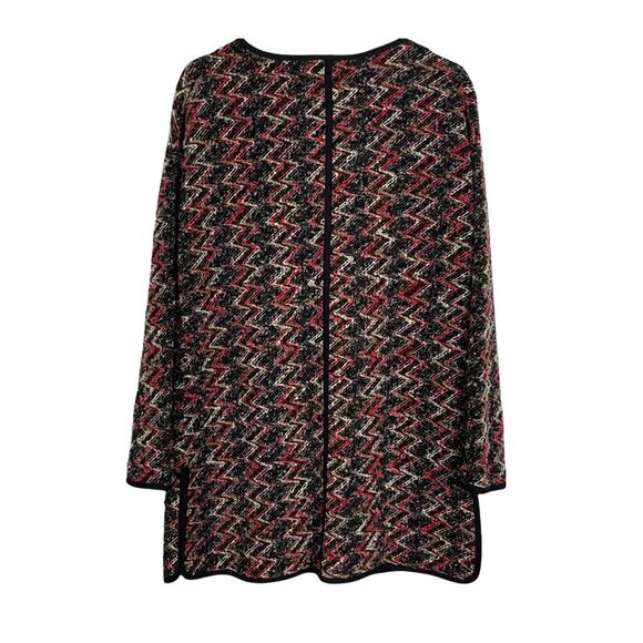 Sanctuary Kimono City Jacket Multi Black Boucle Chevron Print Size Small NEW - Picture 9 of 12